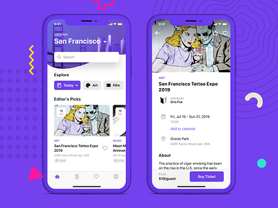 Explore/Buy Event Tickets App