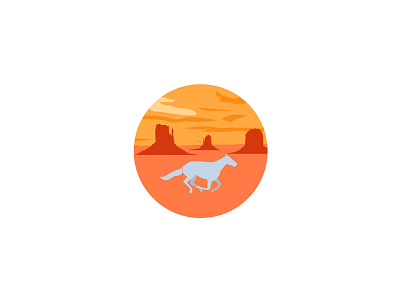 Kuda di Arizona arizona horse illustration logo