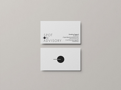 Carte visite Spot-on Advisory card design