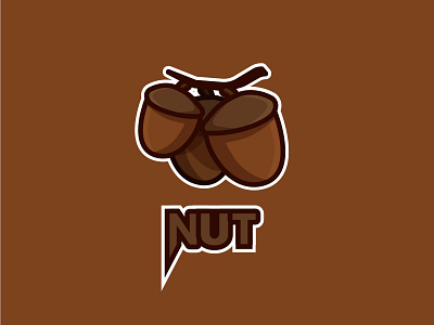 Nut mascot logo app branding design flat icon illustration logo minimal typography ui ux vector web