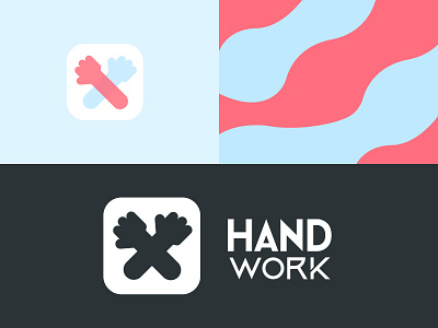Logo HandWork design app branding design icon illustration logo vector