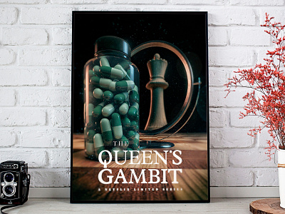 THE QUEEN´S GAMBIT chess digital illustration poster art poster design poster film posters