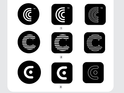 "C" explorations. branding logo