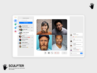 Social messenger platform facebook instagram messenger messenger app telegram uiux webdesign