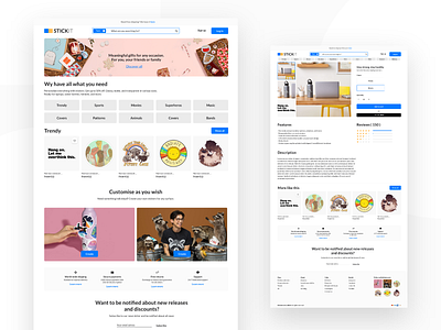 Website UI/UX for Stickers company