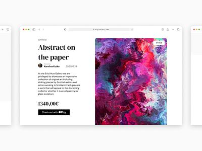 Art marketplace #1 / UI for web art mockup ui design uiux web webdesign