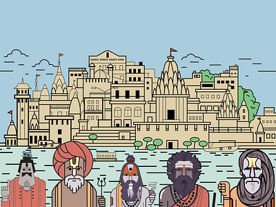 Banaras banaras illustration vector