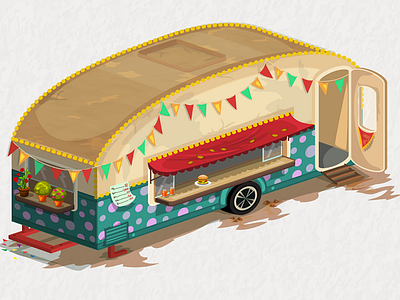 Festival Van 2d colourful design festival graphicdesign illustration illustrator isometric van vector