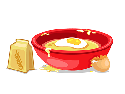 Pastry Recipe 2d cook egg handmade illustration pastry recipe vector