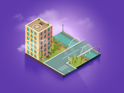 Isometric map 2d adobe building city game gameillustration illustration illustrator isometric map vector