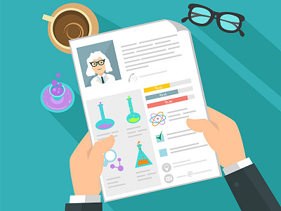 Chemistry 2d chemistry cv flat illustration science vector