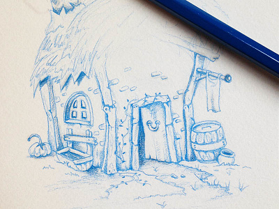 Sketch / Farm House brush concept creative draft drawing farm nature paper pencil progress sketch