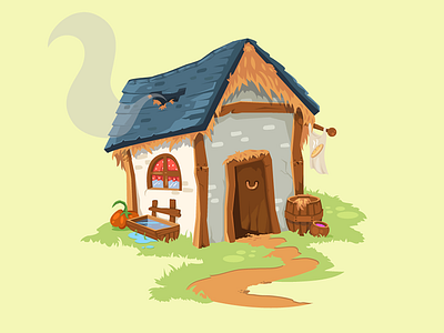 Barn 2d barn build city concept design game house illustration isometric vector