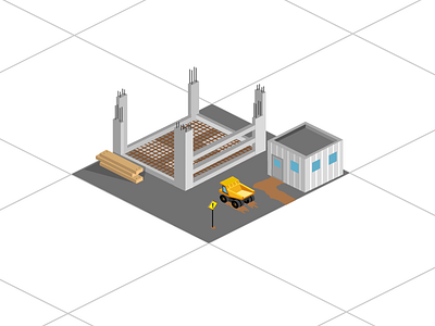 Game Art / Construction 2d build construction game graphic illustration isometric progress tile vector