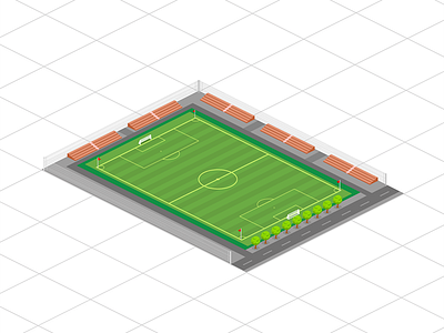 Game Art / Stadium 2d design football game illustration isometric sport stadium tile vector