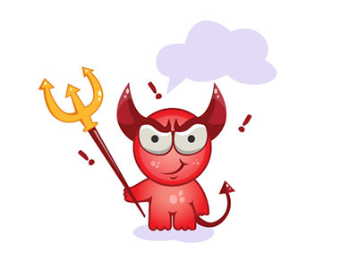Devil 2d character devil illustration red vector