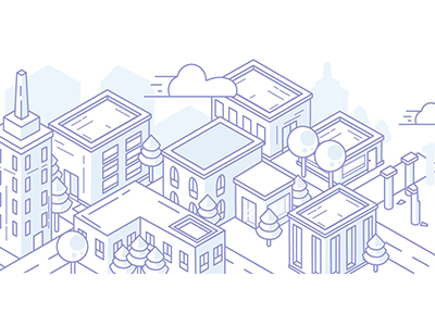 Isometric Landscape blue build city illustration isometric landscape linear liner real estate