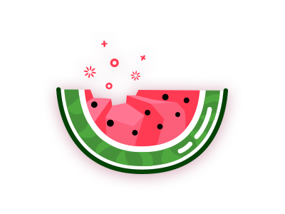 Watermelon design funny icon illusration summer vector watermelon
