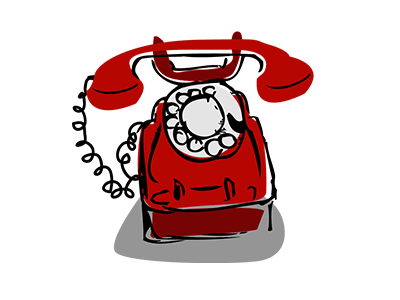 Telephone illustration phone red vector