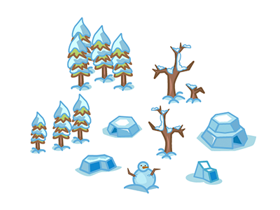 Winter_ Game Design 2d cartoon design fun game snow vector white winter