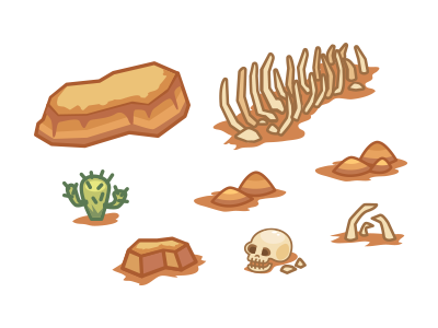 Desert_ Game Design 2d design game vector yellow