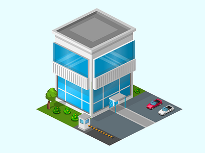 Service Building building game game design gamrart illustration isometric vector