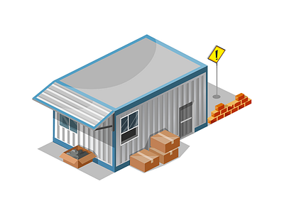 Construction Area area building construction game game design illustration industrial industry isometric vector