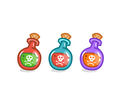 Potions 2d cartoon colorful cute design elixir game icon illustration illustrator potion vector wacom