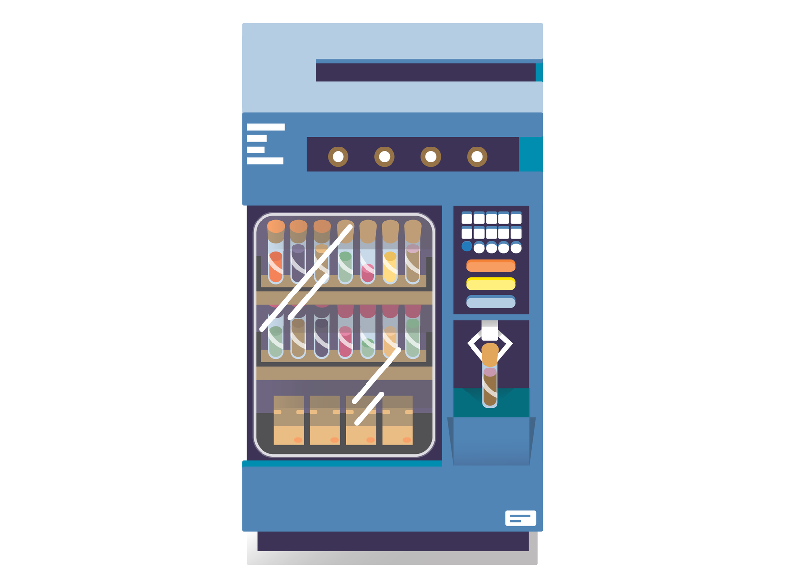 Vending Machine 2d chemistry design flat design illustration illustrator tube vector vending machine