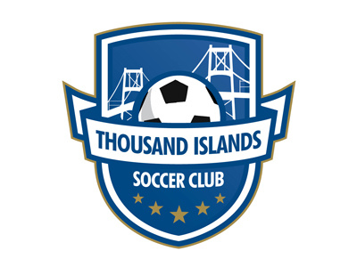 TI Soccer Club badge blue gold logo soccer