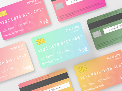 Credit Card / Payment Method Design credit card debit card design gradient graphic mockup payment payment method payments