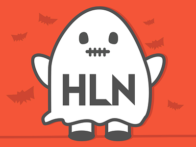 Halloween Logo - HLN bats ghost halloween hln