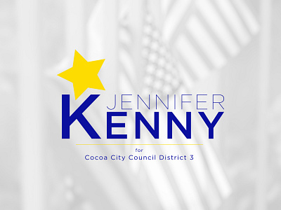 Jennifer Kenny Political Candidate Logo campaign branding logo design political logo politics