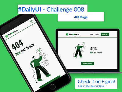 404 Page branding dailyui design desktop figma mobile ui web