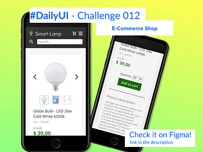E-Commerce Shop (Single Item) app dailyui design e comerce mobile product page ui