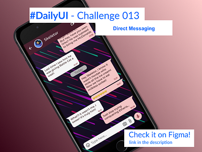 Direct Messaging app dailyui design direct messaging mobile ui