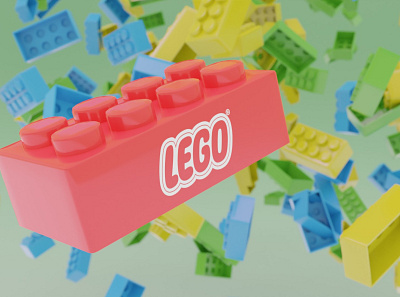 LEGO bricks 3d 3d model blender3d branding render