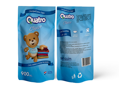 Quatro doypack adobe branding design drawing illustration packaging paraguay photoshop wacom