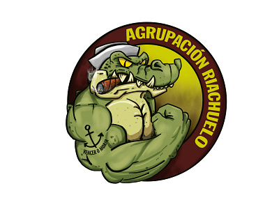 Agrupación Riachuelo logo shield adobe design drawing illustration paraguay photoshop wacom