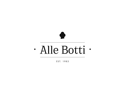 Alle Botti Restaurant branding design icon logo mark minimal restaurant