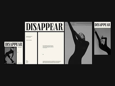 Disappear branding design digital digital design typography ui uidesign visual design web webdesign