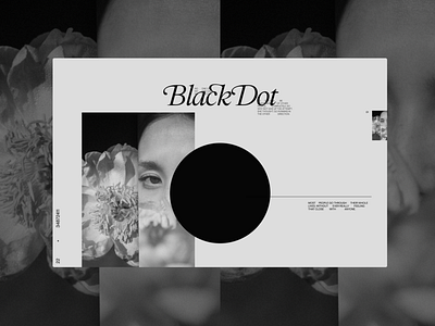 Black Dot (b&w) branding design digital digital design illustration typography ui uidesign visual design