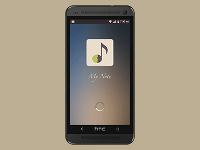 MyNote Android App Interface Design-Version 1 android application mobile design