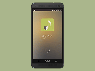 MyNote Android App Interface Design-Version 2