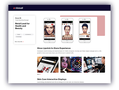 Vizzual.io | Marketing Portfolio Example marketing marketing portfolio personal branding portfolio