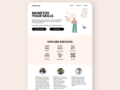 Freelancing Services Website