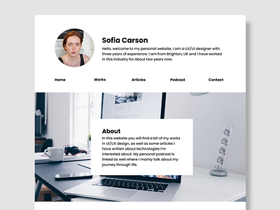 Personal website design