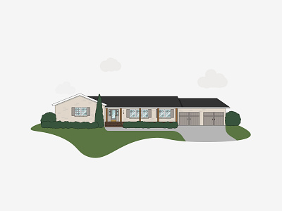 Creamy Ranch architecture design flat home house house portrait icon illustration illustrator line line art simple vector