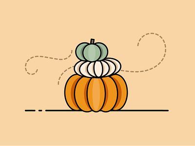 Happy Fall Y'all autumn creative design fall flat flat design flat illustration icon icon design illustration lineart pumpkin simple vector