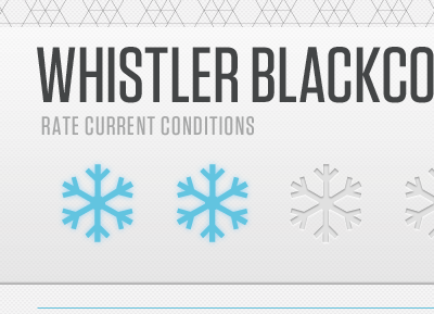 Rate Current Conditions rating snow snow report